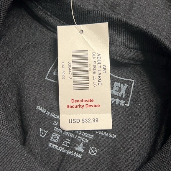 Spencer’s Lewd Complex Graphic T-Shirt Long-Sleeved Black Pink Size Large NWT - Picture 6 of 9